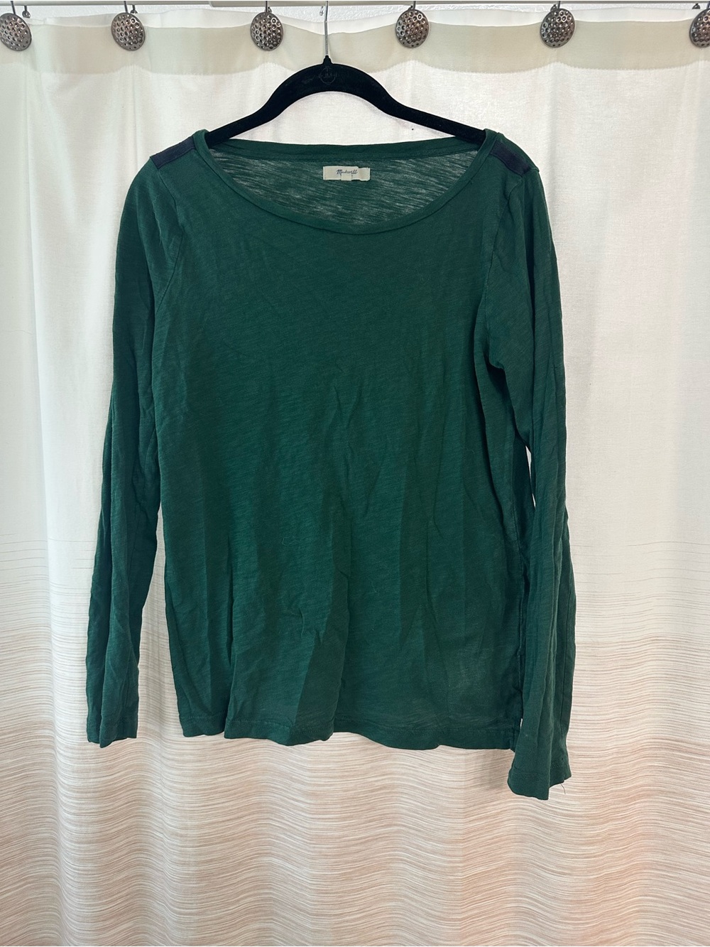 Madewell Long Sleeve Top - Forest Green Size M